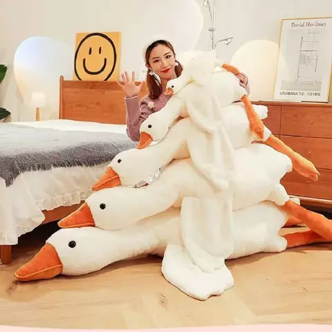 Travesseiro Ganso de Pelucia Macio até 160cm (Produto importado)