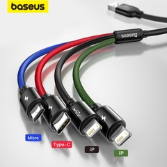 Baseus 3 em 1 cabo usb tipo C