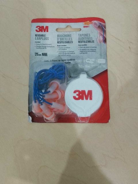TAPONES AUDITIVO CON CORDON REUSABLE- 3M FACIL DE USAR