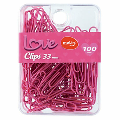 CLIPS POM POM LOVE PINK 50mm