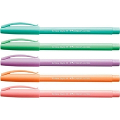 CONJUNTO 5 CANETA ESFEROGRÁFICA TRILUX STYLE COLORS TONS PASTEL – FABER-CASTELL - comprar online