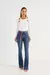 CALÇA JEANS FLARE MÉDIA COM CORDÃO COLORIDO | DZ20703 - comprar online