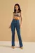CALÇA JEANS NEW BOOT CUT HOTPANT COM ABERTURA NA BARRA | DZ20845