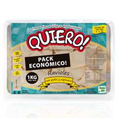 RAVIOLES DE POLLO Y ESPINACA QUIERO X 1 KG [#00451]
