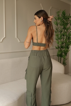 Conjunto Top Calça Parachute Cargo - loja online