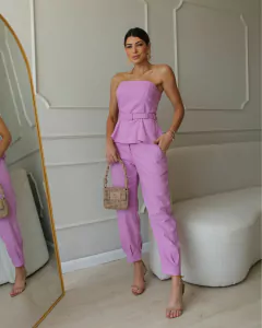 Conjunto Peplum Calça - Historietas Boutique