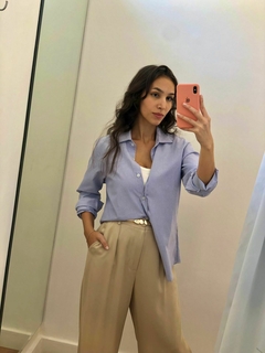 Calça Pantalona Bege - comprar online