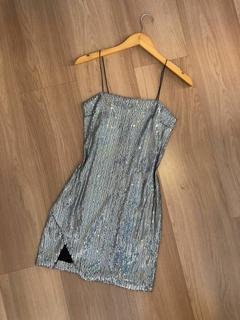 Vestido curto de paetê