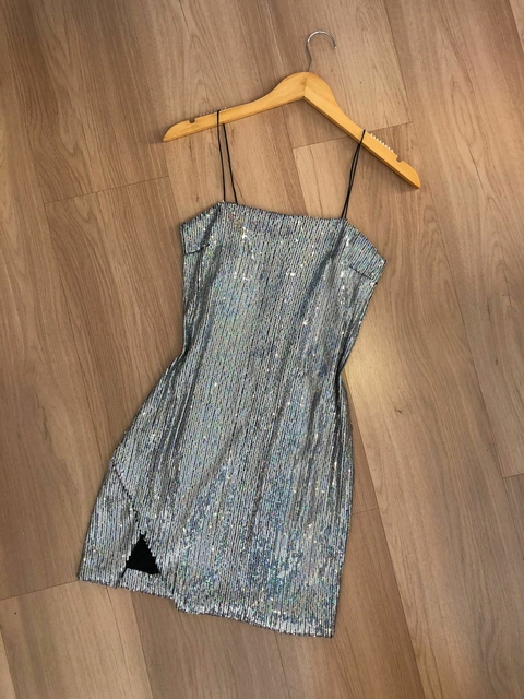 Vestido curto de paetê