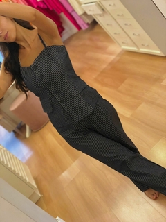 Conjunto Colete alongado Risca Giz - comprar online