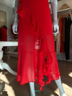 Imagem do Vestido com babados acetinado