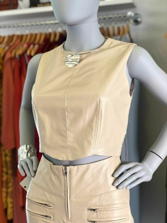 Conjunto Couro P.U bege - comprar online