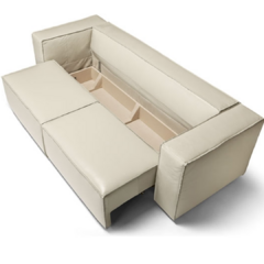 Sofá Cama Sander - Couro Natural na internet
