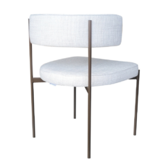 Poltrona Guil - Branco e Metal - loja online