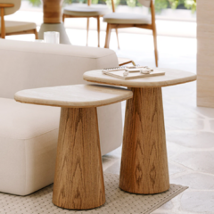 Mesa de Centro Jade - Mármore Travertino na internet