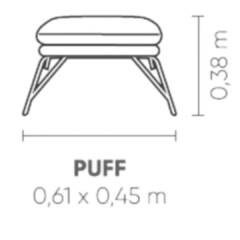 Poltrona Angel - Bege com Puff - comprar online