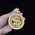 hip hop iced out bling rotativo colar de pingente de dólar - comprar online