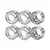 Kit 04 dianteiras + 02 traseiras borda larga - Rodas Roadline aro 22,5 x 8,25 - 10 furos