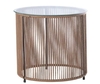 Mesa tambor con vidrio apto exterior