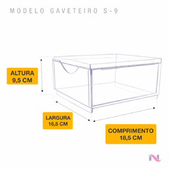 Organizador Gaveteiro Pequeno Acrílico Transparente Modular Premium - comprar online