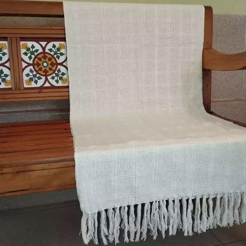 Manta Para Sofá Algodão Cru 1,20x1,90M