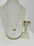 Conjunto com pingente de cristal - Linha Minimalista