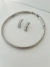 Conjunto aro liso ródio branco - Coleção Ramonda na internet