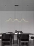 Lustre Pendente Minimalista, Pendente Linear de LED, Lustre de Luxo Nórdico - loja online