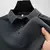 Polo de punto de seda bordada de gama alta - comprar en línea