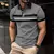 Polo de manga corta con estampado a rayas - Leone