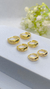 Trio de argolas foscas - dourado - comprar online