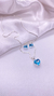 Conjunto pedra azul - prata
