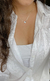 choker pedra cristal