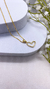 Colar coração Cravejado - dourado