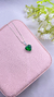 Colar gota coração- verde - comprar online
