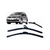 Kit de 3 Palhetas para Limpador de Parabrisa Dianteiro + traseiro para Vw Fox 2010 2011 2012
