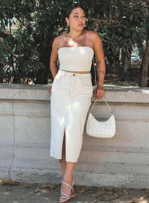 Saia Midi Jeans