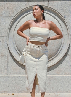 Saia Midi Jeans na internet