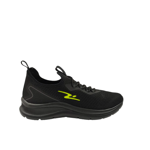 Adrun Tenis Masculino Preto Verde Elegante