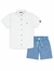 Conjunto Camiseta e Bermuda Azul - loja online