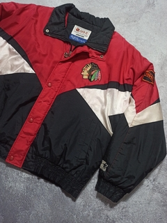 Jaqueta vintage BlackHawks Starter TAM: XL na internet