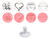 Kit Carimbos Paixão Rosa Bebê (5 Cm) - 5 Pc - comprar online