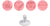Kit Carimbos Paixão Rosa Bebê (5 Cm) - 5 Pc