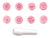 Kit Carimbos Frutas Rosa Bebê - 9 Pc