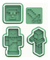 Cortadores de Biscoito Vídeo Game Pixel 5cm Kit#1