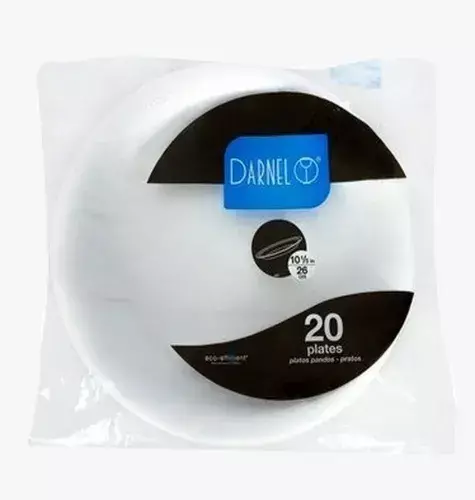 PRATO ISOPOR 26CM DARNEL 24X20 COM 480 UNIDADES - comprar online