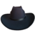 Sombrero Vaquero 8 segundos, Negro - Forrado