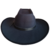 Sombrero Vaquero 8 segundos, Negro - Forrado en internet