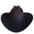 Sombrero Vaquero Americano, Negro - Gamuza - tienda en línea