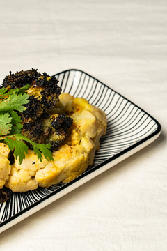 BROCOLIS Y COLIFLOR AHUMADOS CON ALIÑO DE OLIVA Y AZAFRÁN - ViandaVip